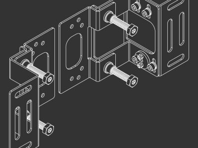 Крепление CeaDesign BUILT-IN PARTS для вспомогательных установок, FIX 01