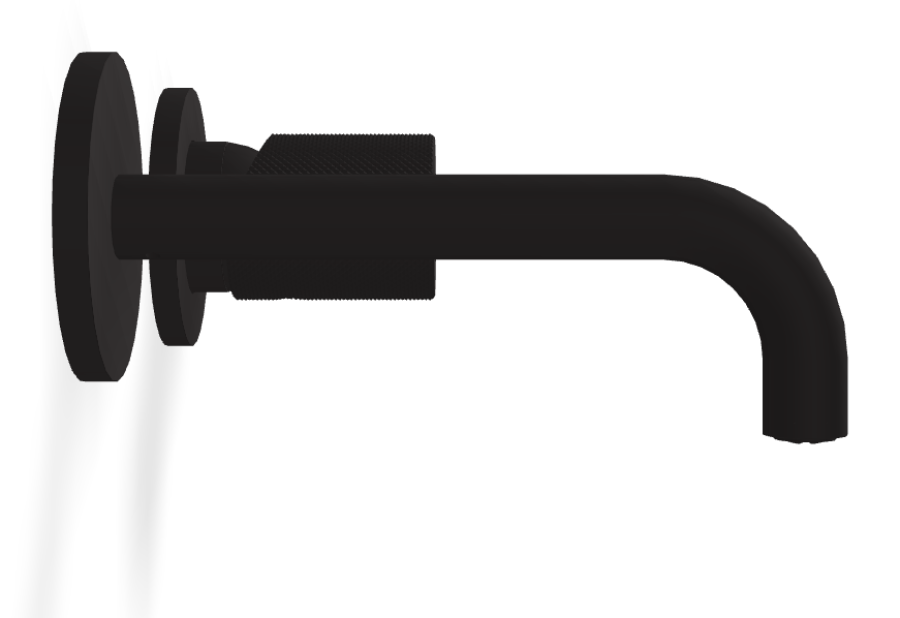 Смеситель для раковины Carlo Frattini Spillo Tech, ручка G Collection, настенный, с донным клапаном Click-Clack, излив 150 мм, внешняя часть, цвет черный матовый - изображение 2
