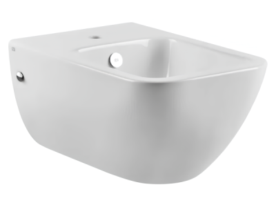 На изображении товар Биде Gessi, подвесное, с переливом White European Ceramic, хромированными пробками для перелива и боковых отверстий, цвет белый глянец от официального представителя в Москве