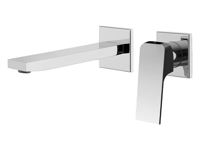 На изображении товар Смеситель для раковины Carlo Frattini Fit, встраиваемый, однорычажный, с донным клапаном Сlick-Сlack, внешние части, цвет хром от официального представителя в Москве