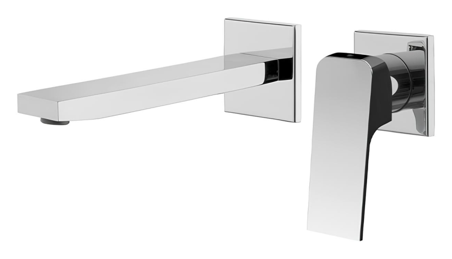 Смеситель для раковины Carlo Frattini Fit, встраиваемый, однорычажный, с донным клапаном Сlick-Сlack, внешние части, цвет хром