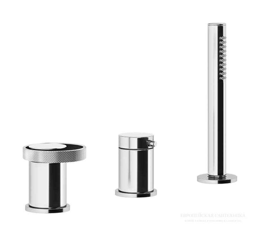 Смеситель на борт ванны Gessi Anello, с ручным душем, цвет Сhrome - изображение 1