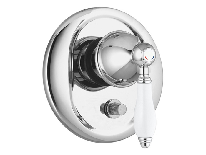 На изображении товар Смеситель Carlo Frattini Herend, с переключателем на 2 источника, Ø155 мм, внешняя часть, цвет золото брашированное от официального представителя в Москве