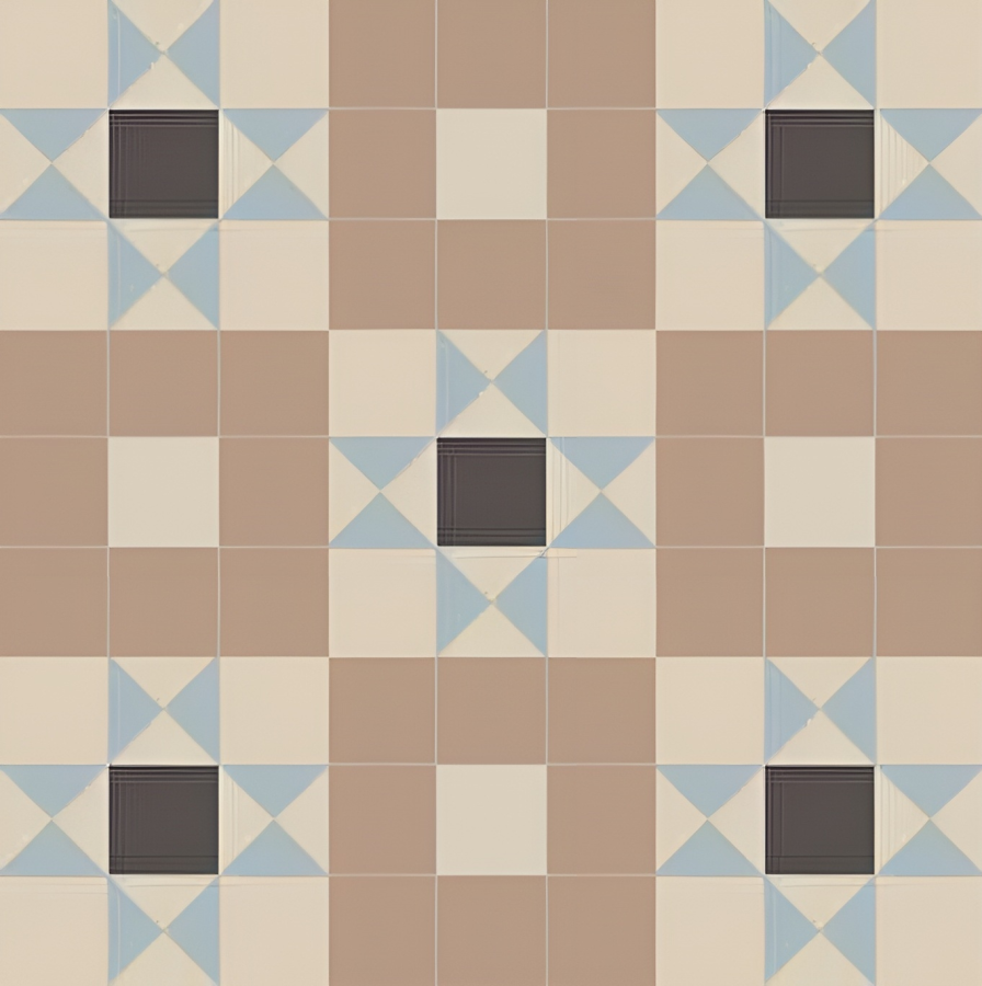 Micro. Керамогранит Microtiles Tipico Mix Sand-Azure-Coffee-Terracotta 30,1x30,1
