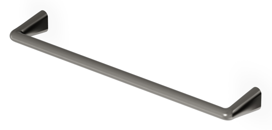 Полотенцедержатель Zucchetti Medameda, настенный, L. 450 мм, цвет Brushed Metal Black