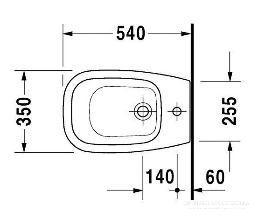 Биде напольное Duravit D-Code, 540 х 350 мм, цвет белый - изображение 1