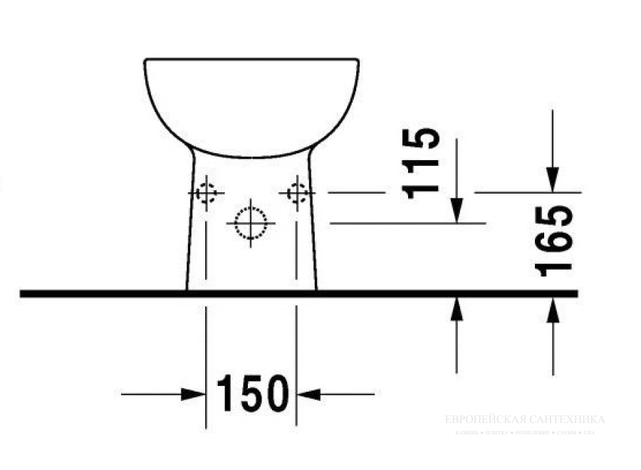 Биде напольное Duravit D-Code, 540 х 350 мм, цвет белый - изображение 2