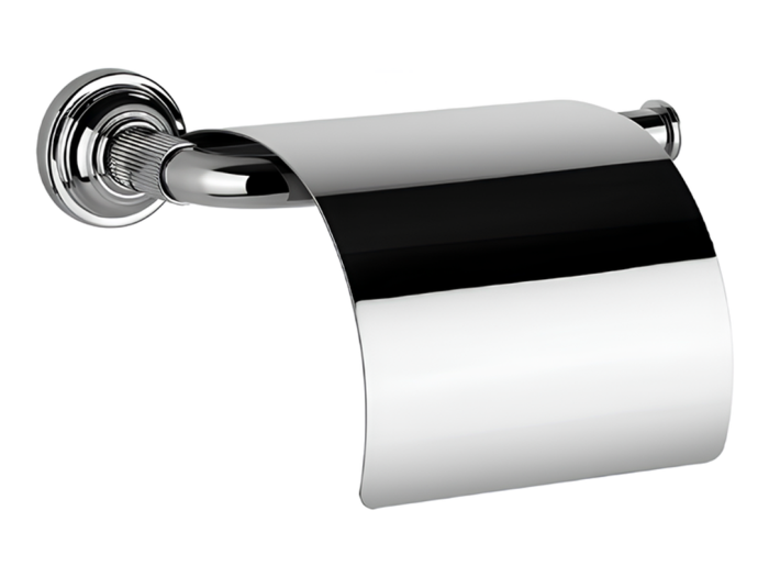На изображении товар Бумагодержатель Gessi Venti20, с крышкой, цвет Chrome от официального представителя в Москве