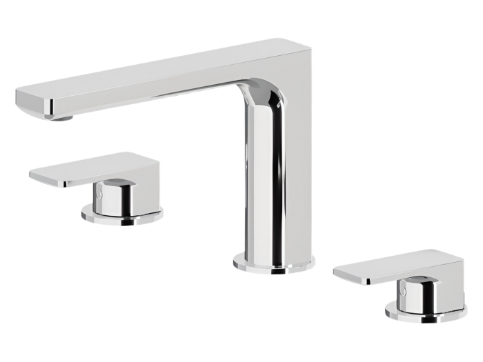 На изображении товар Смеситель для раковины Newform B-Easy, на 3 отверстия, без донного клапана, цвет Copper satin от официального представителя в Москве