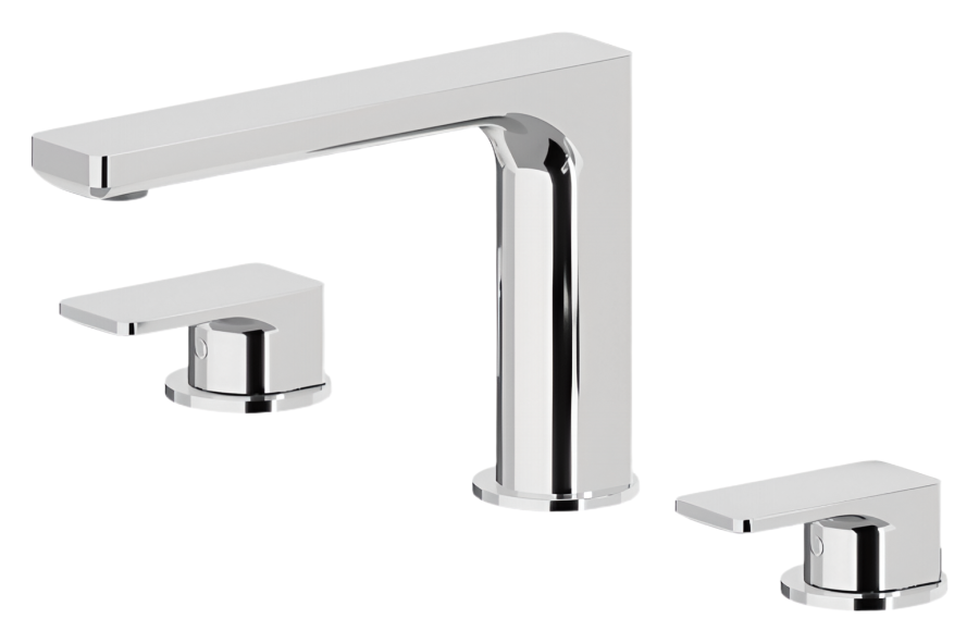 Смеситель для раковины Newform B-Easy, на 3 отверстия, без донного клапана, цвет Copper satin