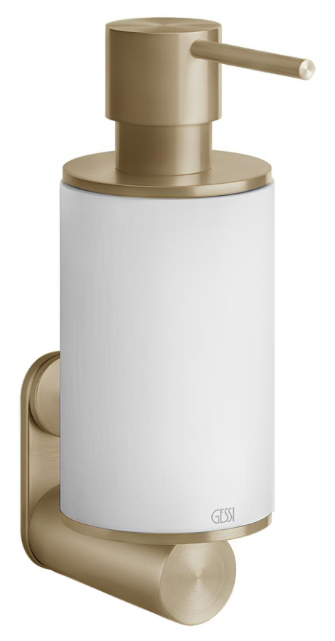 Дозатор Gessi316, настенный, цвет White/Warm Bronze Brushed PVD