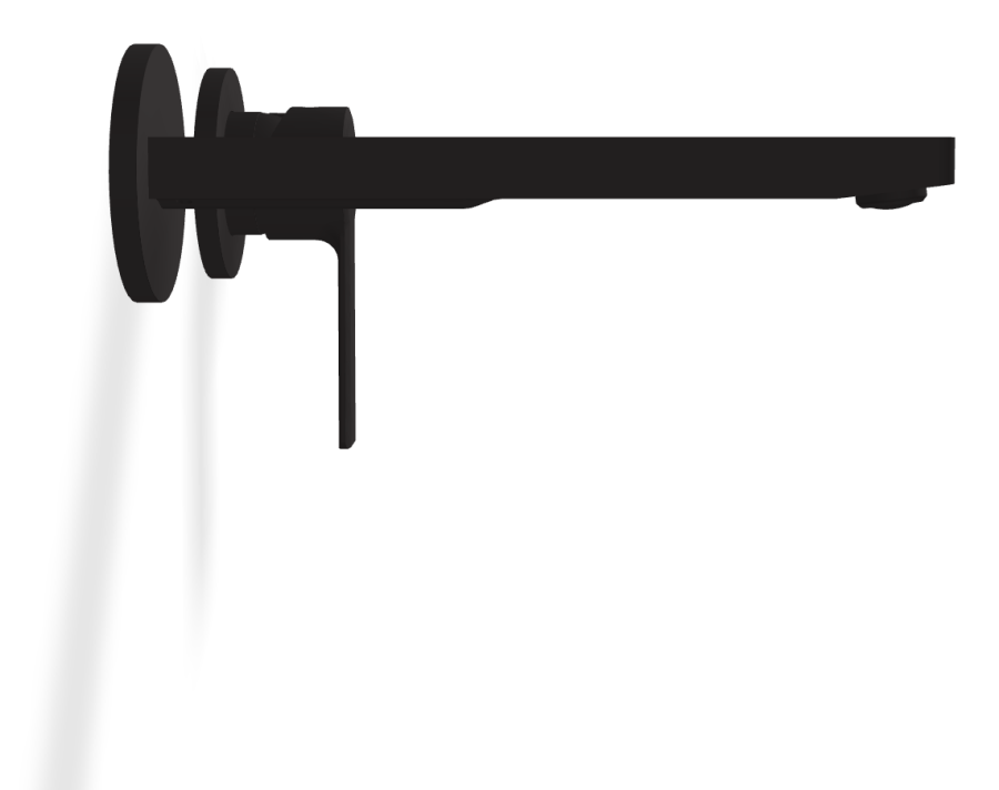 Смеситель для раковины Carlo Frattini Mast, однорычажный, с донным клапаном Click-Clack, Н-125 мм, внешняя часть, цвет чёрный матовый - изображение 2