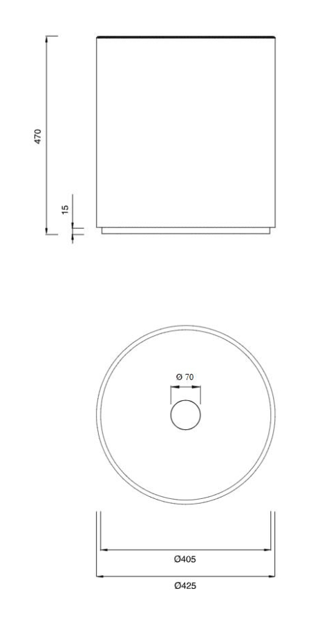 Раковина CEA Design Washbasins, настольная, Ø 425хh-470 мм, в комплекте с сифоном и донным клапаном, мрамор, цвет Fior di Bosco - изображение 4