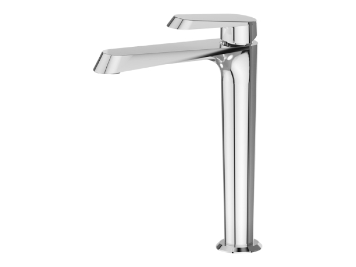 На изображении товар Смеситель для раковины Newform Nio, однорычажный, на 1 отверстие, без донного клапана, цвет PVD Br. Stainless Steel от официального представителя в Москве