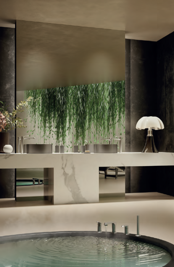 Смеситель для раковины Newform Nio, однорычажный, на 1 отверстие, без донного клапана, цвет PVD Br. Stainless Steel - изображение 1