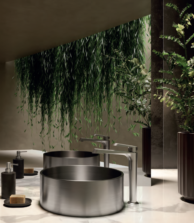 Смеситель для раковины Newform Nio, однорычажный, на 1 отверстие, без донного клапана, цвет PVD Br. Stainless Steel - изображение 2