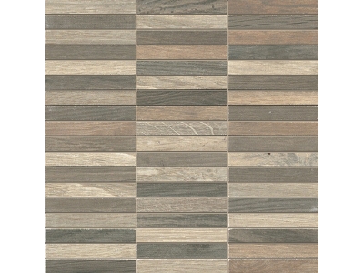 Kronos ceramiche Керамогранит Wood side 10X1,5 Wood Medium Mosaico 30x30