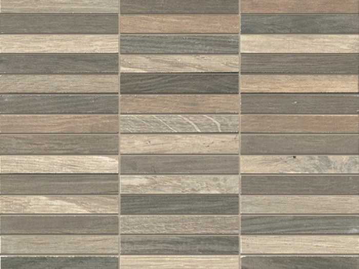 На изображении товар Kronos ceramiche Керамогранит Wood side 10X1,5 Wood Medium Mosaico 30x30 от официального представителя в Москве