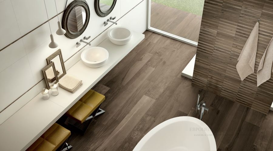 Kronos ceramiche Керамогранит Wood side 10X1,5 Wood Medium Mosaico 30x30 - изображение 1