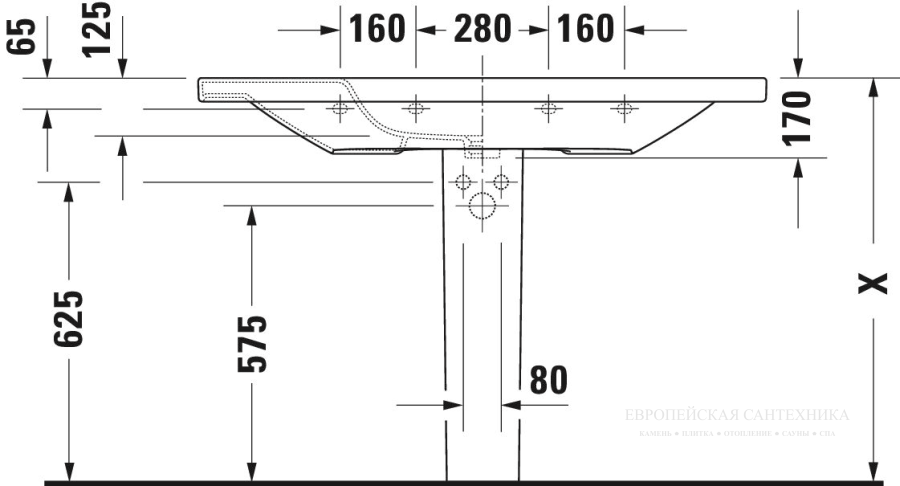 Раковина Duravit DuraStyle для мебели, 1200x480 мм, с переливом, с 1 отверстием под смеситель, цвет белый - изображение 12