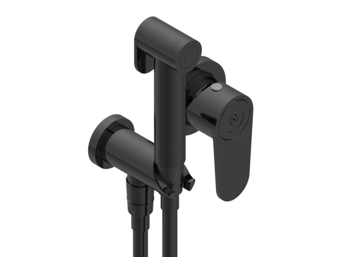 На фото Гигиенический душ THG Zoom.12 в комплекте со встраиваемым смесителем, внешняя часть, цвет Brown bronze PVD На изображении товар Гигиенический душ THG Zoom.12 в комплекте со встраиваемым смесителем, внешняя часть, цвет Brown bronze PVD от официального представителя в Москве