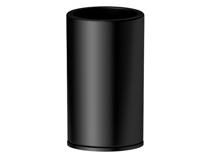 На изображении товар Стакан Newform Round accessories, настольный, керамика, цвет черный от официального представителя в Москве