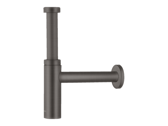 На изображении товар Сифон для раковины Hansgrohe Flowstar S, дизайнерский, цвет шлифованный черный хром от официального представителя в Москве