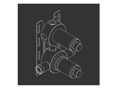 Скрытая часть CeaDesign BUILT-IN PARTS для настенного термостатического смесителя, PTR 23