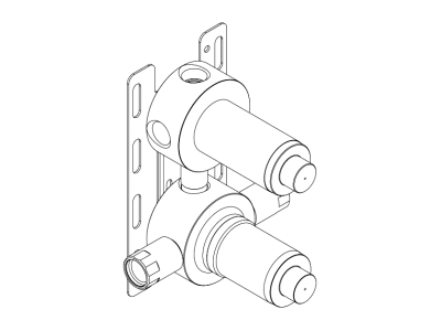 Скрытая часть CeaDesign BUILT-IN PARTS для настенного термостатического смесителя, PTR 23