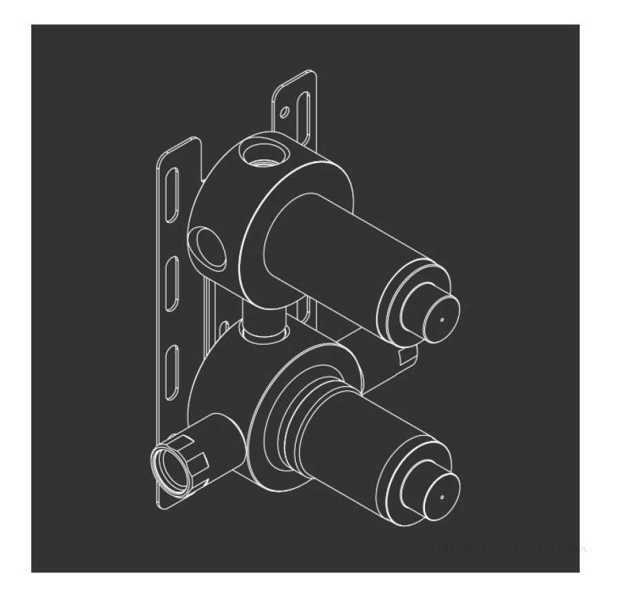 Скрытая часть CeaDesign BUILT-IN PARTS для настенного термостатического смесителя, PTR 23