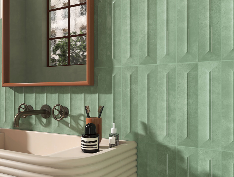 Sartoria Керамическая плитка Pop Ridge Verde Acqua Glossy 6.2x25 - изображение 3
