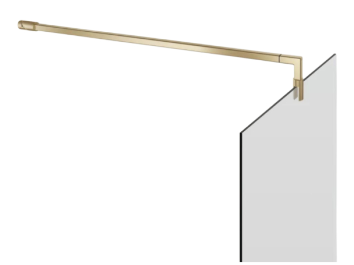 На изображении товар Профиль для стекла Gessi Rigato, регулируемая длина, цвет Brushed Brass PVD от официального представителя в Москве