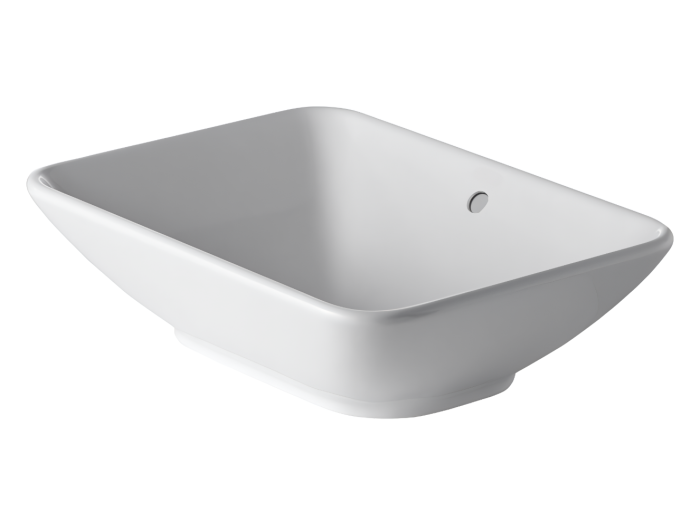 На изображении товар Раковина Duravit Bacino накладная, 550x420 мм, цвет белый WonderGliss от официального представителя в Москве