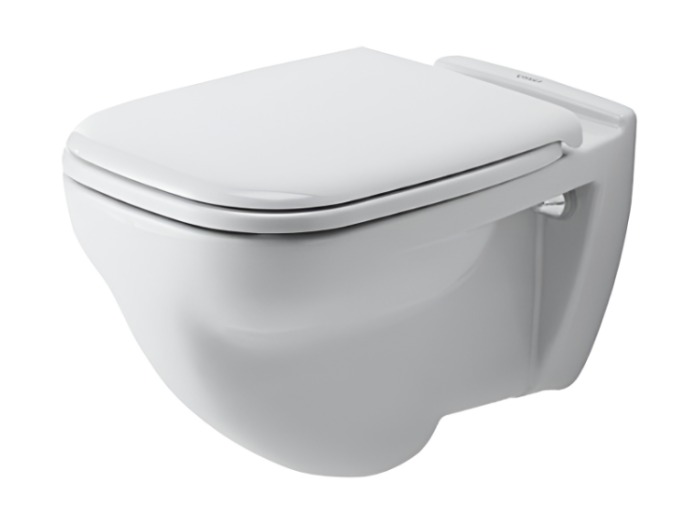 На изображении товар Унитаз подвесной Duravit D-Code, 540 х 355 мм, горизонтальный смыв, цвет белый от официального представителя в Москве
