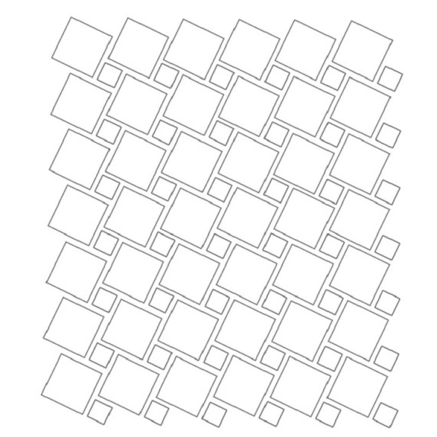 Etruria Керамогранит Xxs Quadrato 5X5 + Tozzetto 2X2 Su Rete A Due Colori Bianco/Nero