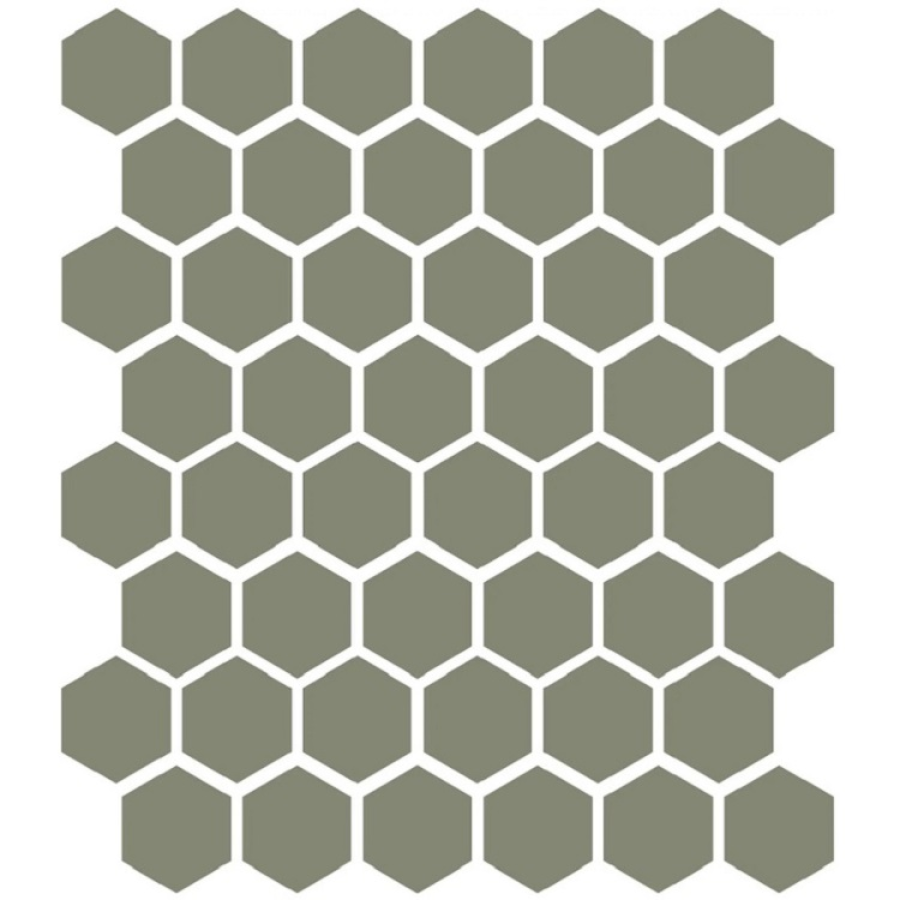Etruria Керамогранит XXS-3D Esagono 5X5.7 3D Oliva Su Rete Monocolore 33Х37