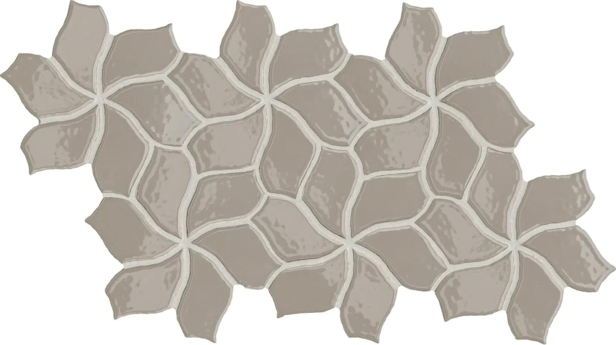 Mutina Керамогранит Botanica Flower Grey Glossy 23,5X41,1