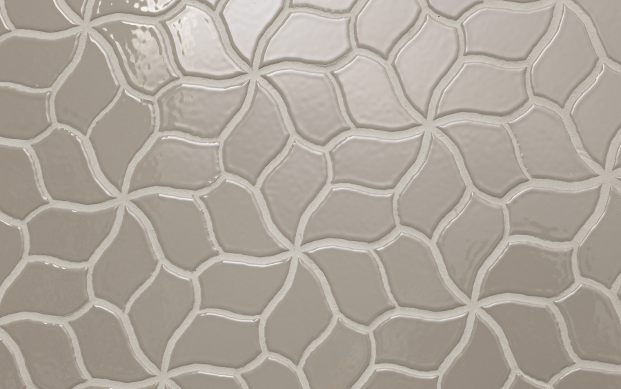 Mutina Керамогранит Botanica Flower Grey Glossy 23,5X41,1 - изображение 1