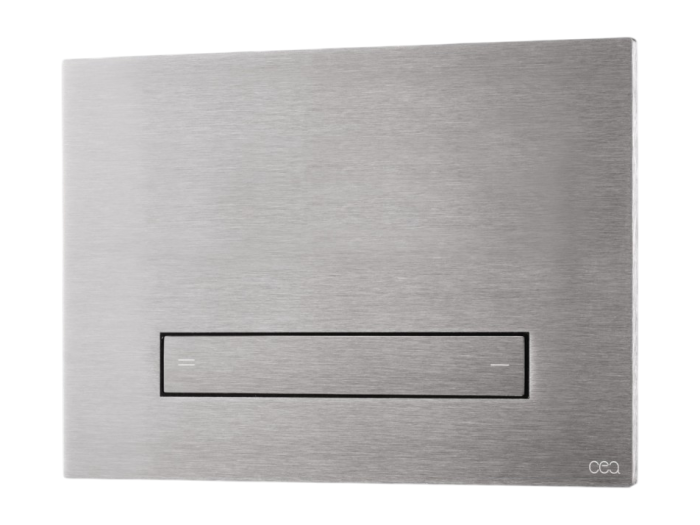 На изображении товар Панель двойного смыва CeaDesign Hydroplate Tece, сталь, цвет сатинированная нержавеющая сталь от официального представителя в Москве