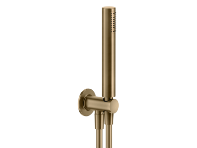 Ручной душ Gessi Inciso, c шланговым подсоединением и держателем, цвет Warm Bronze Brushed PVD