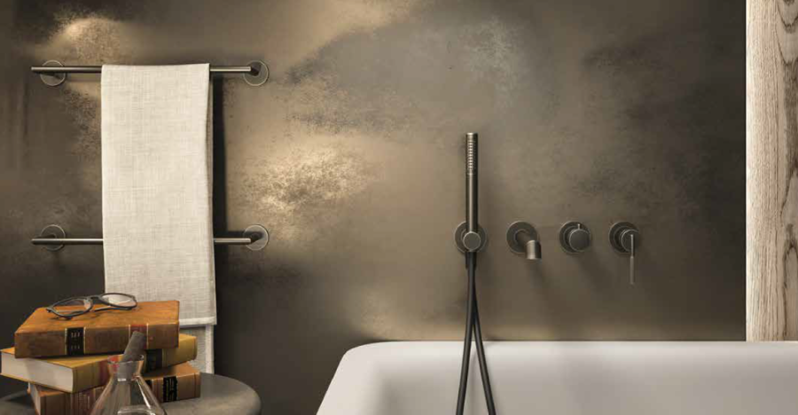 Cмеситель Gessi Ingranaggio, настенный, с переключателем ванна-душ, встраиваемый, цвет Brushed Brass PVD - изображение 2