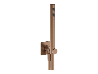 На изображении товар Ручной душ Gessi Inverso Bath&Shower, со встроенным держателем, лейкой, гибким шлангом 1500 мм, цвет Copper Brushed PVD от официального представителя в Москве