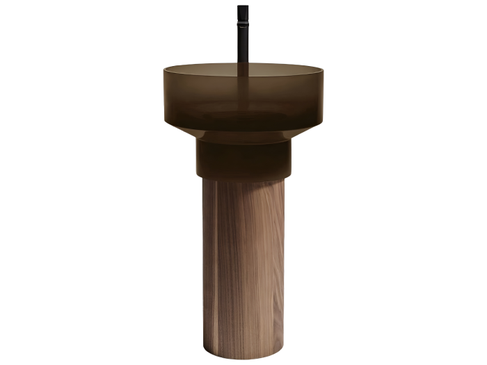 На изображении товар Пьедестал Antonio Lupi Borghi для раковины, отделка шпоном Noce Canaletto от официального представителя в Москве