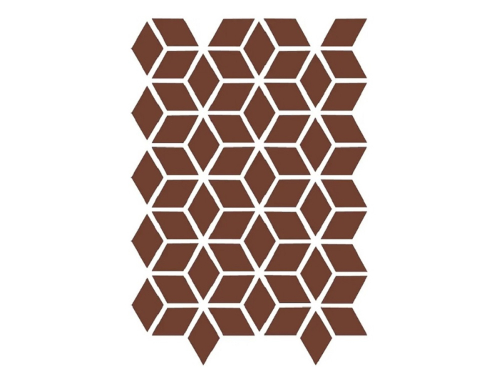 На изображении товар Etruria Керамогранит Xxs Rombo E 4X7 Su Rete Monocolore Mattone от официального представителя в Москве