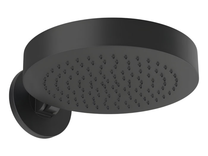 На изображении товар Верхний душ Gessi Tondo, настенный, поворотный, с защитой от известкового налёта, цвет Black XL от официального представителя в Москве