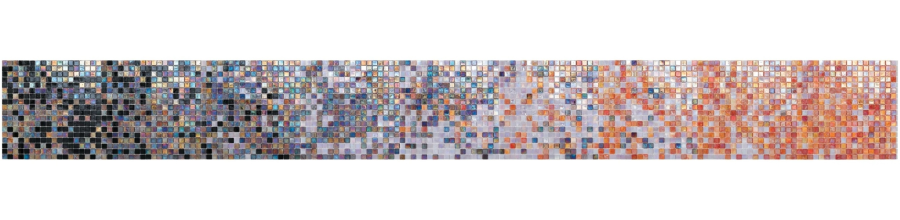 Sicis Стеклянная мозаика Degradé Degrade’ 08-4253-00-7 chips size 15х15 mm sheet size 295x295 mm
