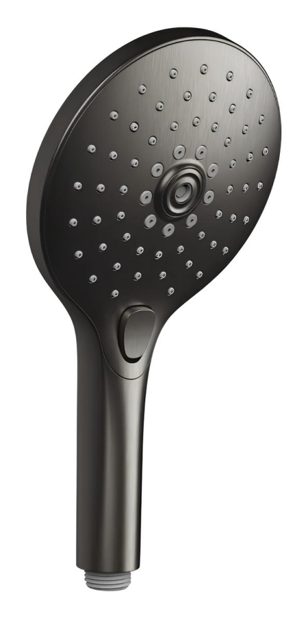 Душевая лейка Gessi Technical Accessories, 3-х позиционная, Ø130 мм, с кнопочным переключателем, цвет Black Metal Brushed PVD