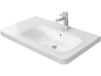 Раковина Duravit DuraStyle для мебели, 800х480 мм, чаша справа, с переливом, с 3-мя отверстиями под смеситель, цвет белый