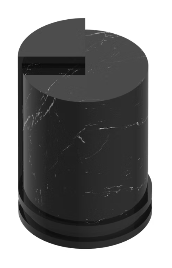 Запорный вентиль THG Le 9 Nero Marquina, цвет Brown bronze PVD