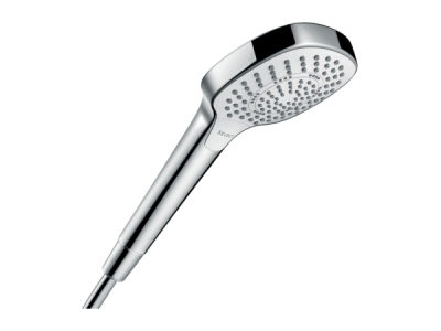 На изображении товар Лейка ручная Hansgrohe Cromo Select E Multi, цвет белый/хром от официального представителя в Москве